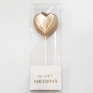 Diamond Heart Rose Gold Candle